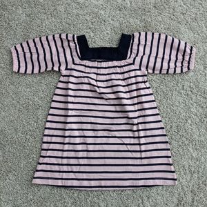 babyGap Pink & Blue Striped Cotton Dress Square Neck 4T